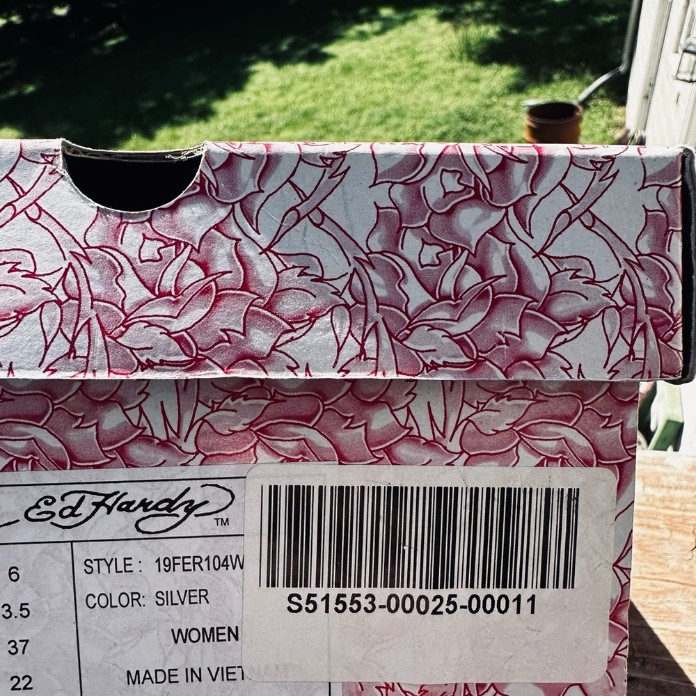 ED HARDY RARE 2010 Ellerise graphic Sneakers NWT old stock Sz 6 narrow - Picture 7 of 8